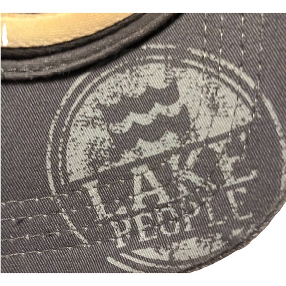 We People Pavilion Lake People Gray Distressed Baseball Hat Cap Adjustable OSFM - Picture 6 of 11